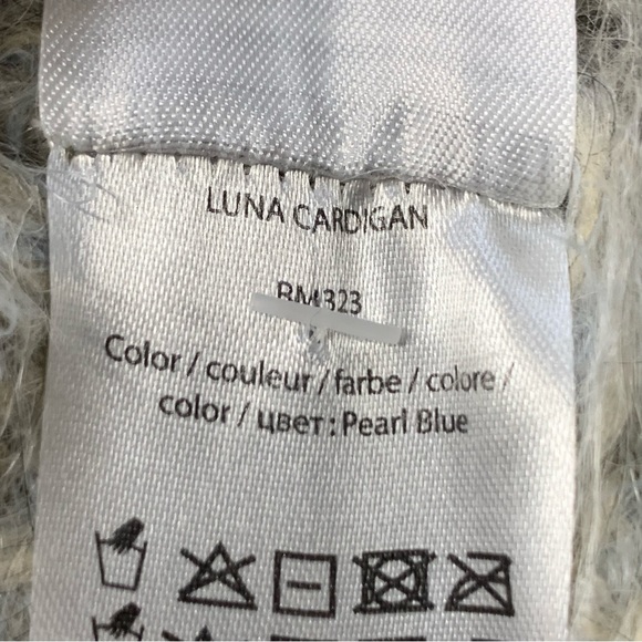 REMAIN BIRGER CHRISTENSEN Luna Cable-Knit Cardigan in Pearl Blue - Picture 13 of 14